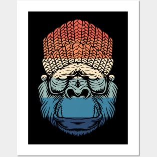 Retro Chill Gorilla Posters and Art